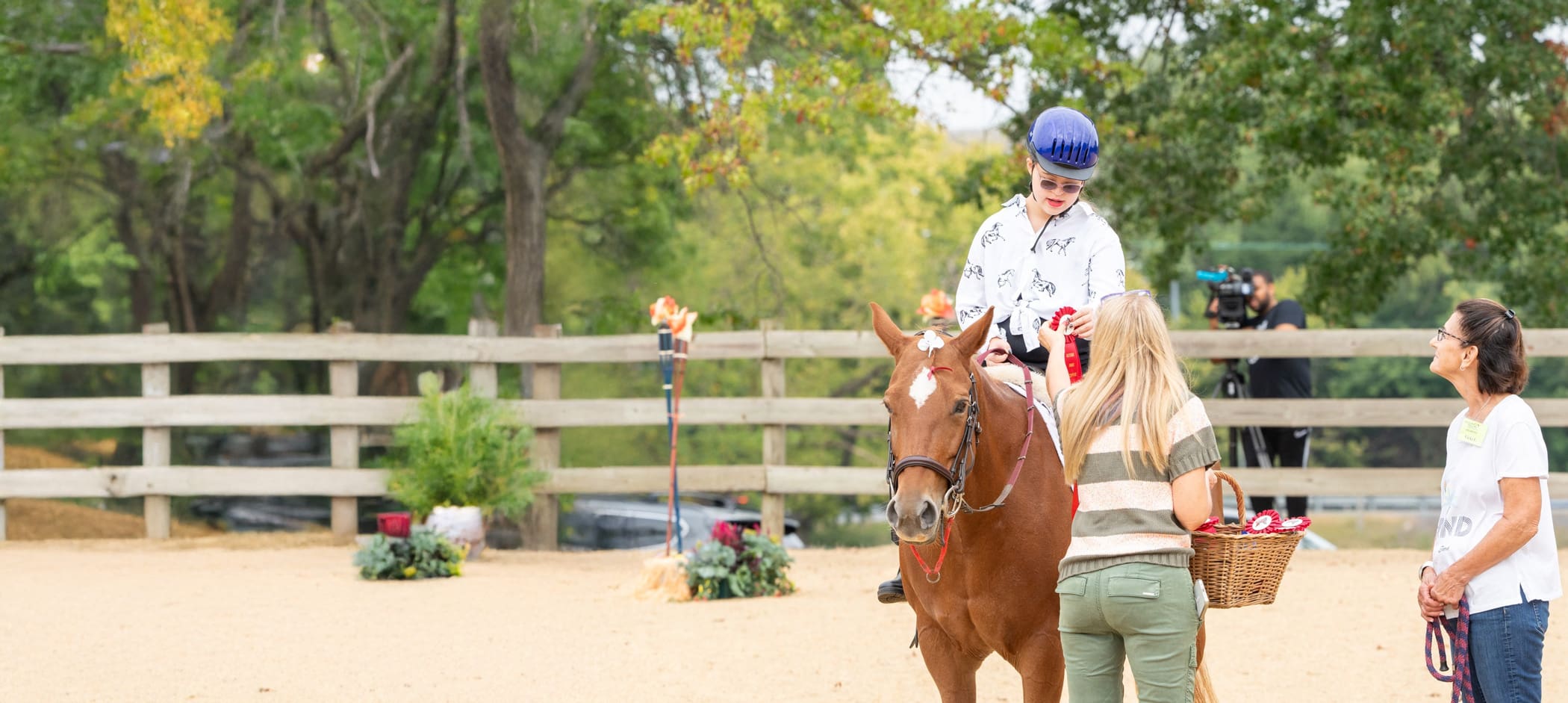 riding horses at the riding center