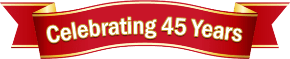 Celebrating 45 Years Banner