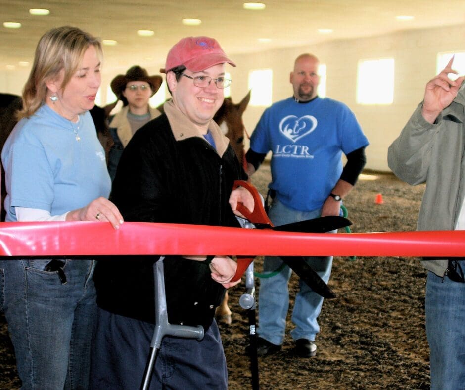A ribbon cutting ceremony at Greystone Manor.